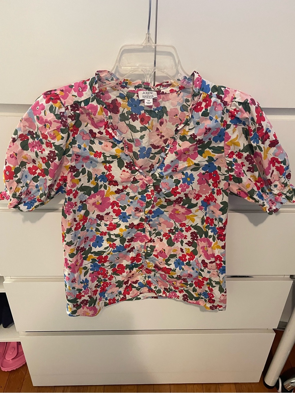 J. Crew Factory Short-sleeve ruffle top